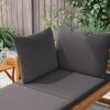 vidaXL Sun Lounger with 1 Armrest Dark Grey Solid Acacia Wood