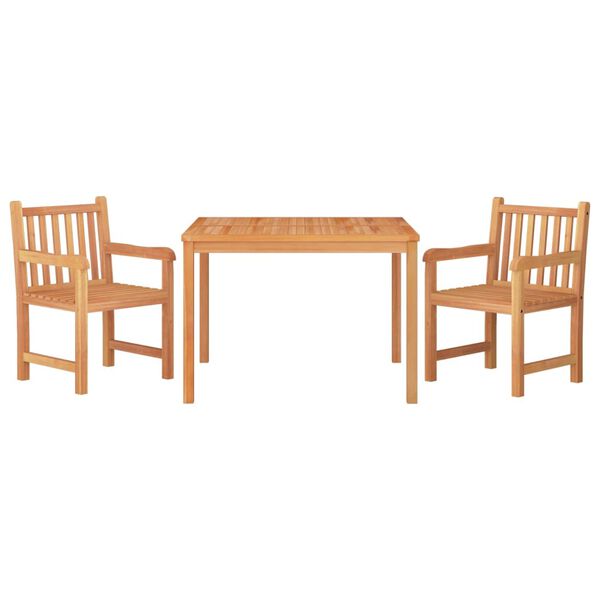 vidaXL 3 Piece Garden Dining Set Solid Wood Teak