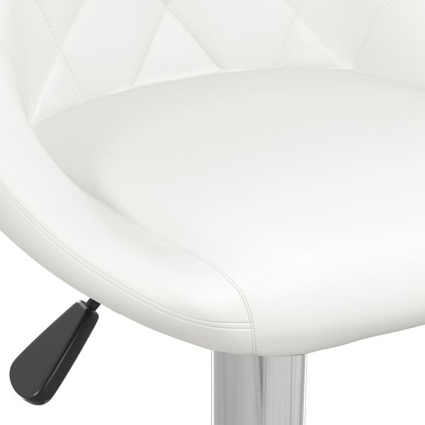 vidaXL Bar Stools 2 pcs White Faux Leather