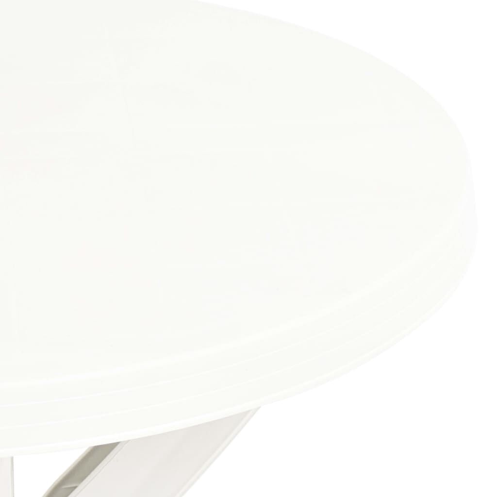 vidaXL Bistro Table White Ø70 cm Plastic