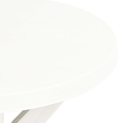 vidaXL Bistro Table White Ø70 cm Plastic, white vidaXL Bistro Table White Ø70 cm Plastic