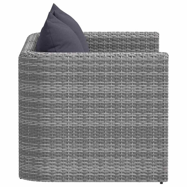 vidaXL Garden Corner Sofas 2 pcs Grey Poly Rattan