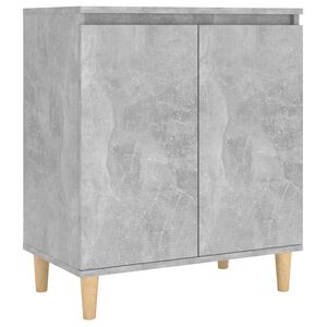 vidaXL Sideboard&Solid Wood Legs Concrete Grey 60x35x70 cm Engineered Wood