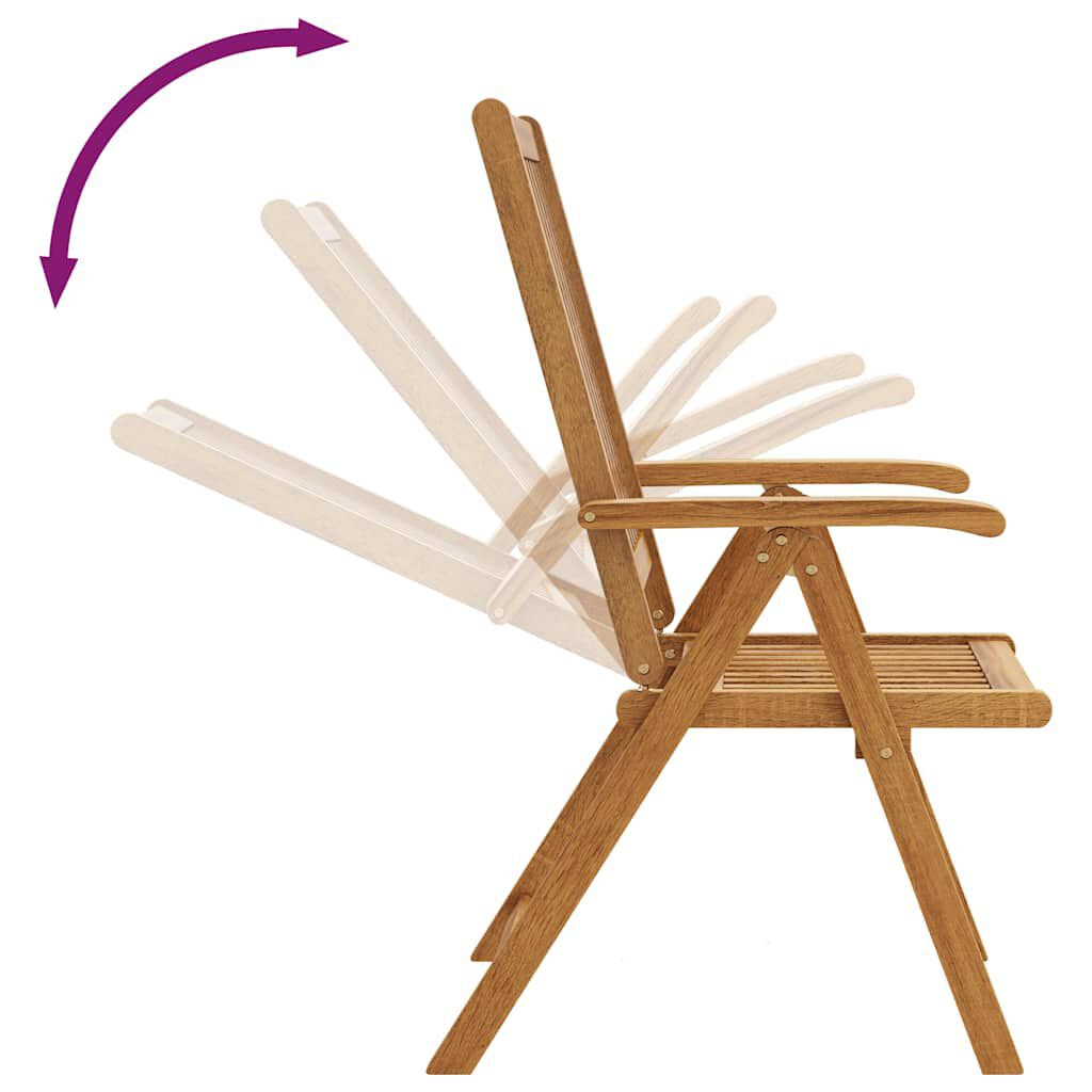 vidaXL Folding Garden Chairs 4 pcs Solid Acacia Wood