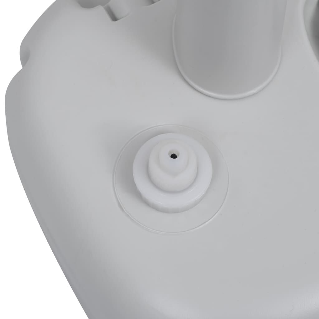 vidaXL Portable Camping Toilet and Handwash Stand Set Grey