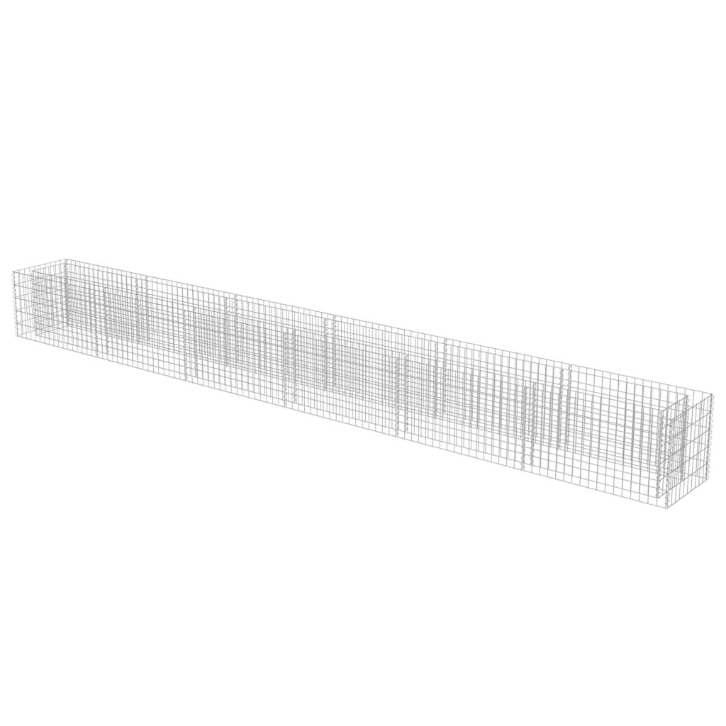vidaXL Gabion Raised Bed Galvanised Steel 540x50x50 cm