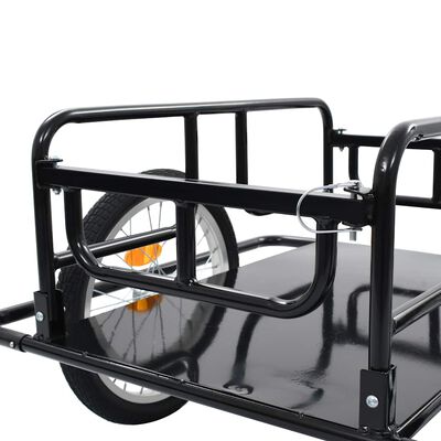 vidaXL Bike Trailer 130x73x48.5 cm Steel Black,  vidaXL Bike Trailer 130x73x48.5 cm Steel Black