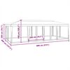 vidaXL Party Tent with 12 Mesh Sidewalls Blue 8x4 m HDPE