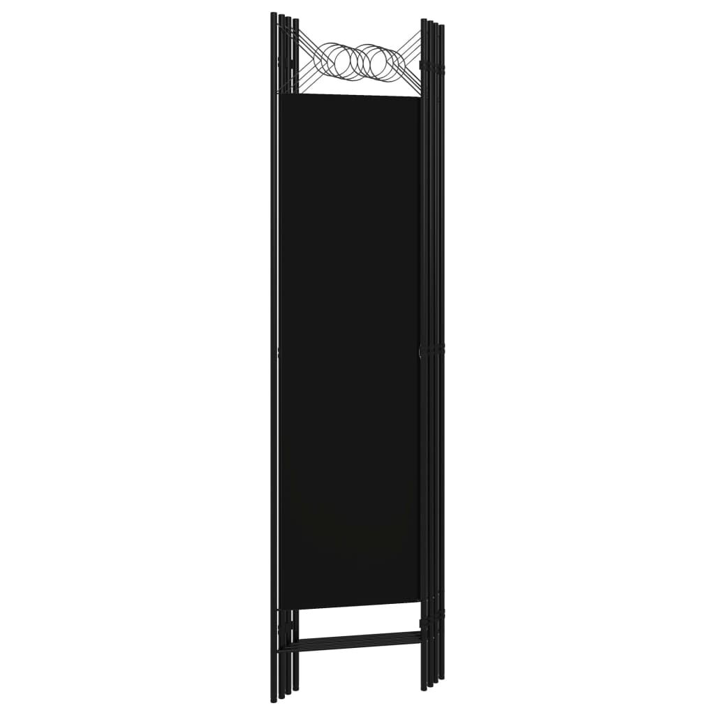 vidaXL 4-Panel Room Divider Black 160x180 cm
