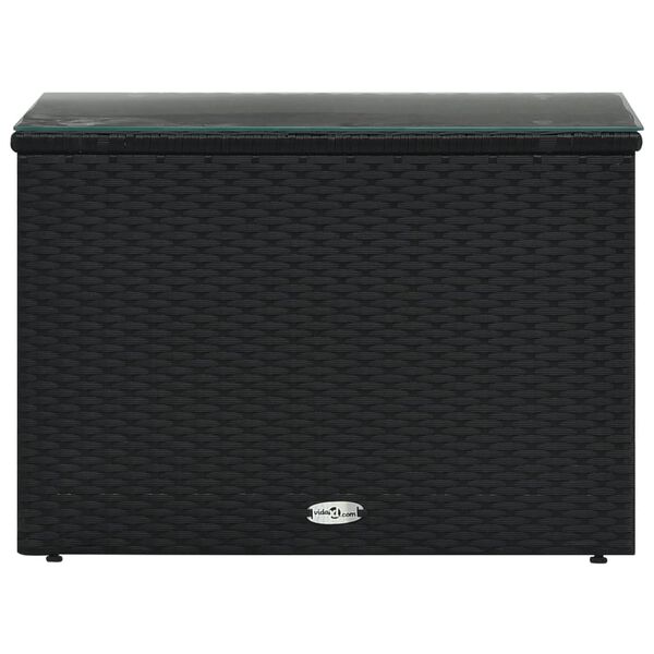 vidaXL 5 Piece Garden Lounge Set with Cushions Poly Rattan Black