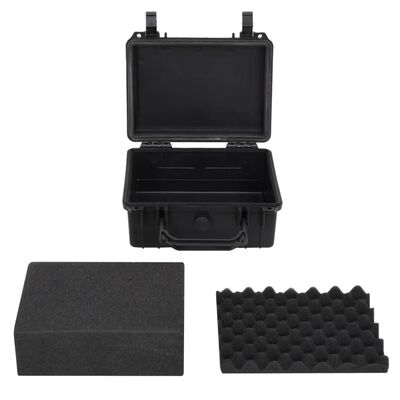 vidaXL Portable Flight Case Black 24x19x11 cm PP,  vidaXL Portable Flight Case Black 24x19x11 cm PP