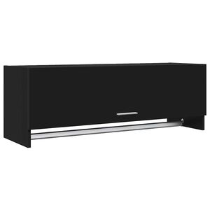 vidaXL Wardrobe Black 100x32.5x35 cm Engineered Wood