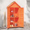 vidaXL Garden Tool Shed Brown 89x52.5x175 cm Solid Wood Pine