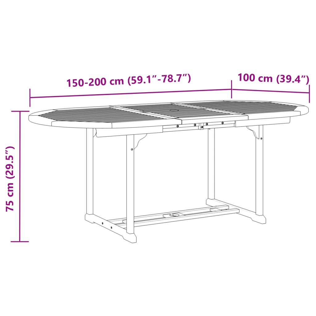 vidaXL 7 Piece Garden Dining Set Grey Poly Rattan and Solid Wood