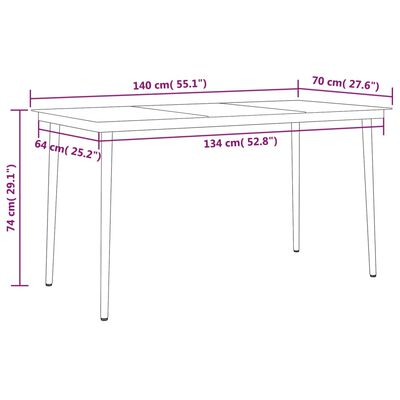 vidaXL 5 Piece Garden Dining Set Anthracite, anthracite vidaXL 5 Piece Garden Dining Set Anthracite