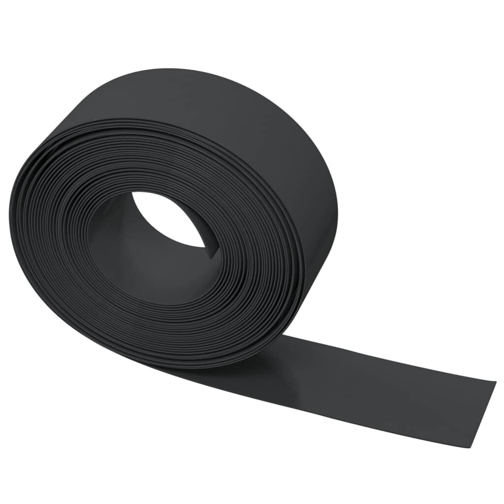 vidaXL Garden Edgings 3 pcs Black 10 m 20 cm Polyethylene