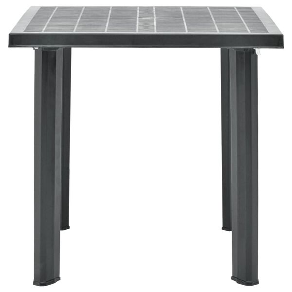 vidaXL Garden Table Anthracite 80x75x72 cm Plastic