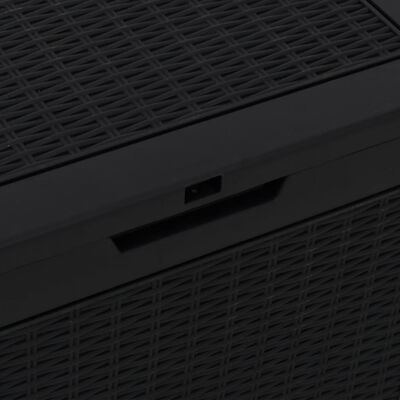 vidaXL Garden Storage Box Black 55.5x43x53 cm Polypropylene, black vidaXL Garden Storage Box Black 55.5x43x53 cm Polypropylene