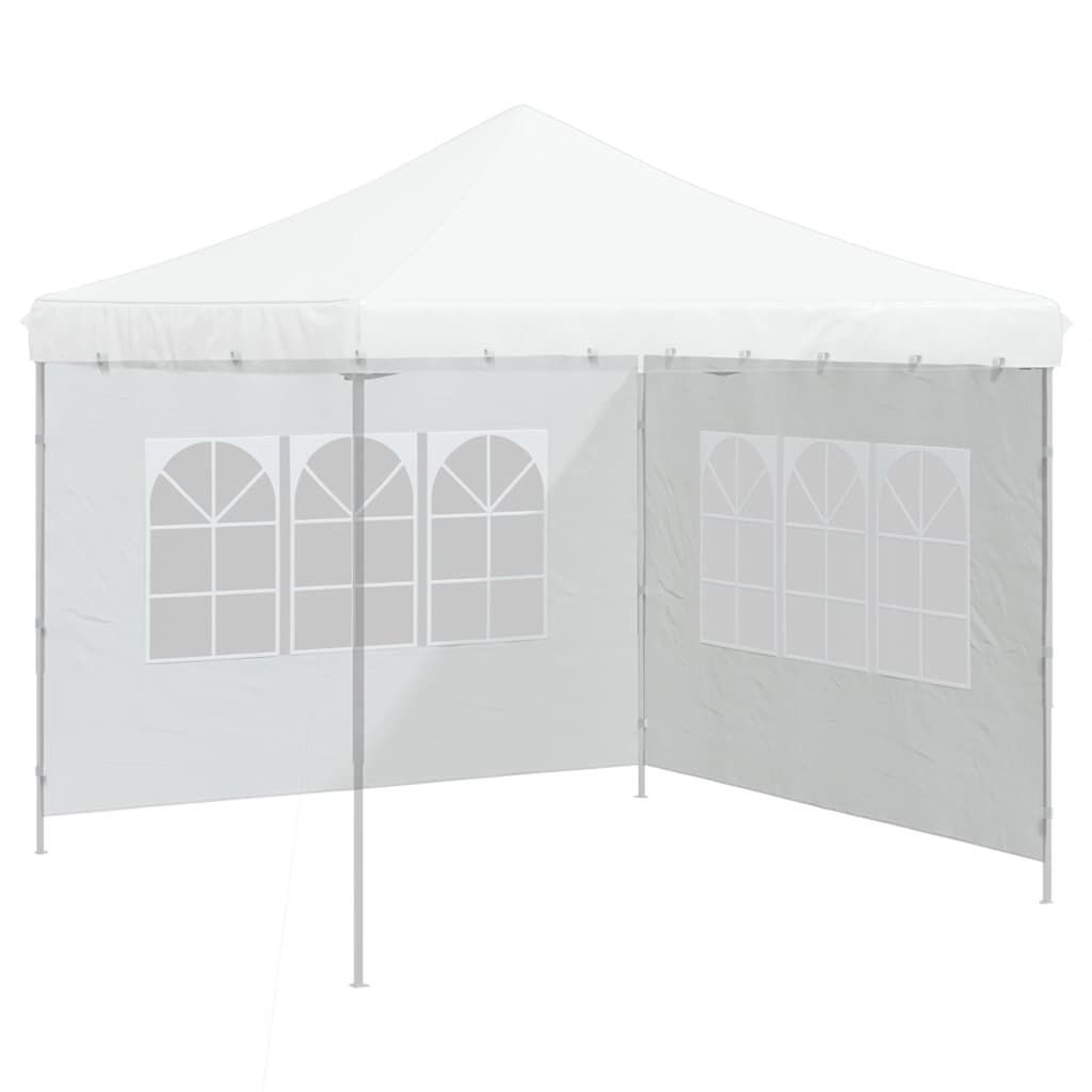 vidaXL Party Tent Sidewall 2 pcs with Window PE White