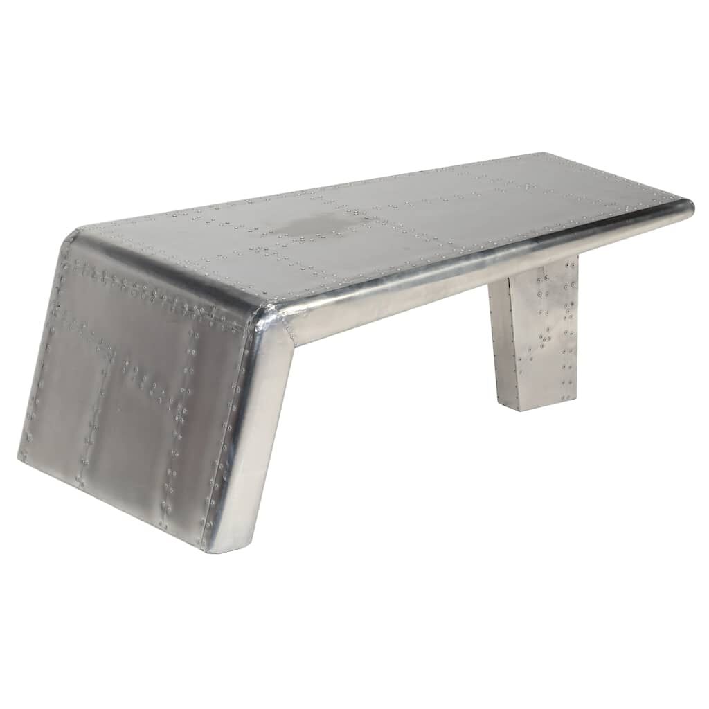 vidaXL Aviator Coffee Table Aluminium Vintage Aircraft Airman Style
