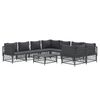 vidaXL 9 Piece Garden Lounge Set with Cushions Anthracite Steel