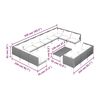 vidaXL 14 Piece Garden Lounge Set with Cushions Poly Rattan Dark Grey