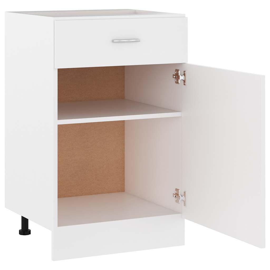 vidaXL Drawer Bottom Cabinet Lyon White 50x46x81.5 cm Engineered Wood
