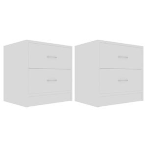 vidaXL Bedside Cabinets 2 pcs White 40x30x40 cm Engineered Wood