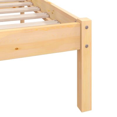 vidaXL Bed Frame without Mattress Solid Wood 140x200 cm, natural vidaXL Bed Frame without Mattress Solid Wood 140x200 cm