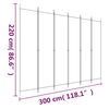 vidaXL 6-Panel Room Divider Black 300x220 cm Fabric