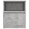 vidaXL Bed Cabinet Concrete Grey 40x40x50 cm Engineered Wood