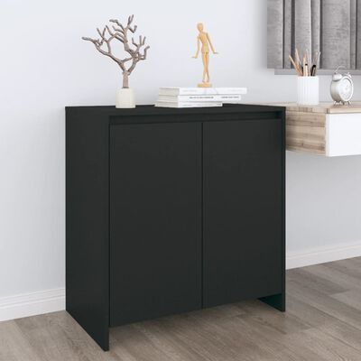 vidaXL Sideboard Black 70x41x75 cm Engineered Wood, black vidaXL Sideboard Black 70x41x75 cm Engineered Wood