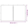vidaXL Party Tent Sidewall 2 pcs with Zipper PE Anthracite