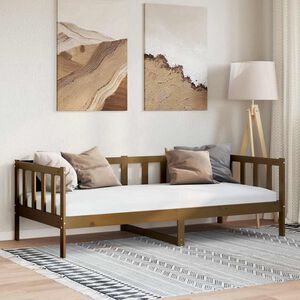 vidaXL Day Bed without Mattress Honey Brown Solid Wood Pine 90x200cm