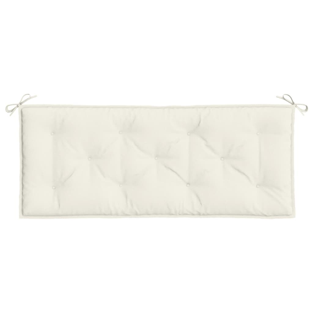 vidaXL Garden Bench Cushions 2 pcs Melange Cream 120x50x7 cm Fabric