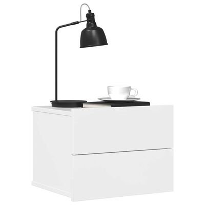 vidaXL Bedside Cabinets 2 pcs High Gloss White 40x30x30 cm Engineered Wood, high gloss white vidaXL Bedside Cabinets 2 pcs High Gloss White 40x30x30 cm Engineered Wood