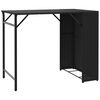vidaXL 5 Piece Garden Dining Set Foldable Black Poly Rattan
