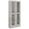 vidaXL Vitrine Cabinet Concrete Grey 82,5x30,5x185 cm Engineered Wood