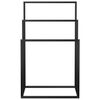 vidaXL Freestanding Towel Rack Black 48x24x79 cm Iron
