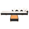 vidaXL 6 Piece Garden Lounge Set with Cushions Poly Rattan Black