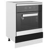 vidaXL Oven Cabinet Lyon Black 60x46x81.5 cm Engineered Wood