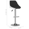 vidaXL Bar Stools 2 pcs Black and White Faux Leather