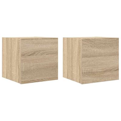 vidaXL Wall Mounted TV Cabinets 2 pcs Sonoma Oak 30.5x30x30 cm, sonoma oak vidaXL Wall Mounted TV Cabinets 2 pcs Sonoma Oak 30.5x30x30 cm