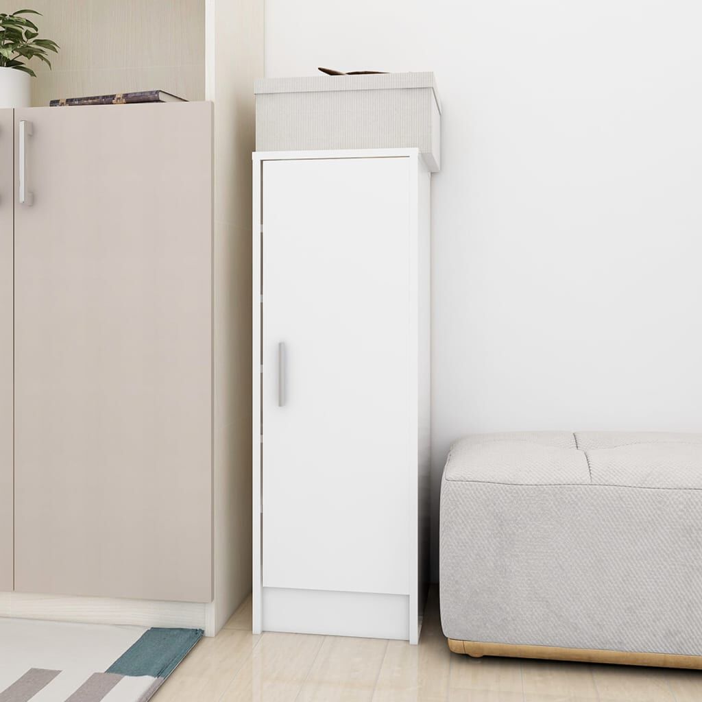 vidaXL Shoe Cabinet White 32x35x92 cm Engineered Wood