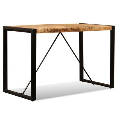 vidaXL Dining Table Solid Rough Mango Wood 120 cm, black vidaXL Dining Table Solid Rough Mango Wood 120 cm