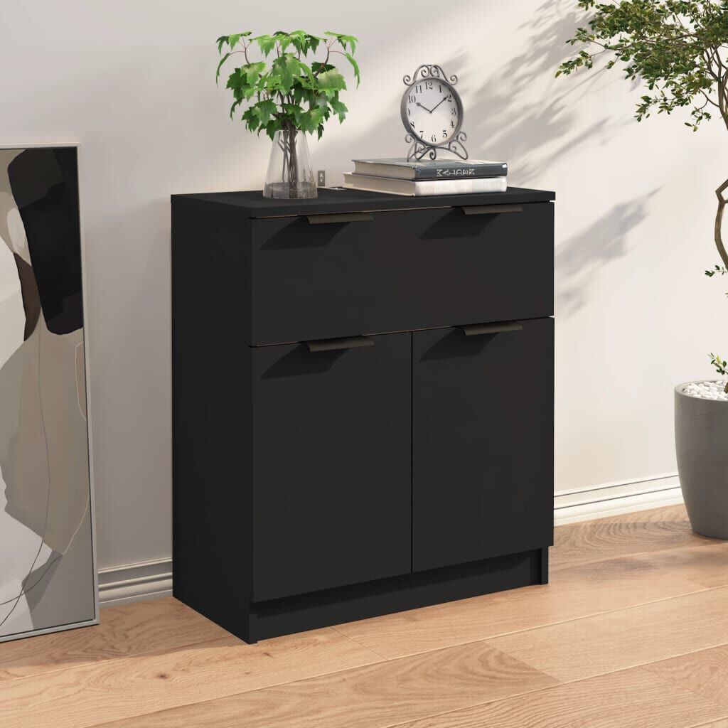 vidaXL Sideboard Black 60x30x70 cm Engineered Wood
