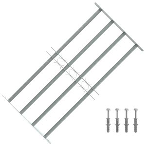 vidaXL Window grilles 700-1050 mm Galvanized Steel Silver