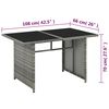 vidaXL 10 Piece Garden Lounge Set with Cushions Poly Rattan Grey