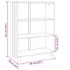 vidaXL Book Cabinet HAMAR White 85x35x112 cm Solid Wood Pine