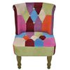 vidaXL French Chair with Patchwork Design Fabric